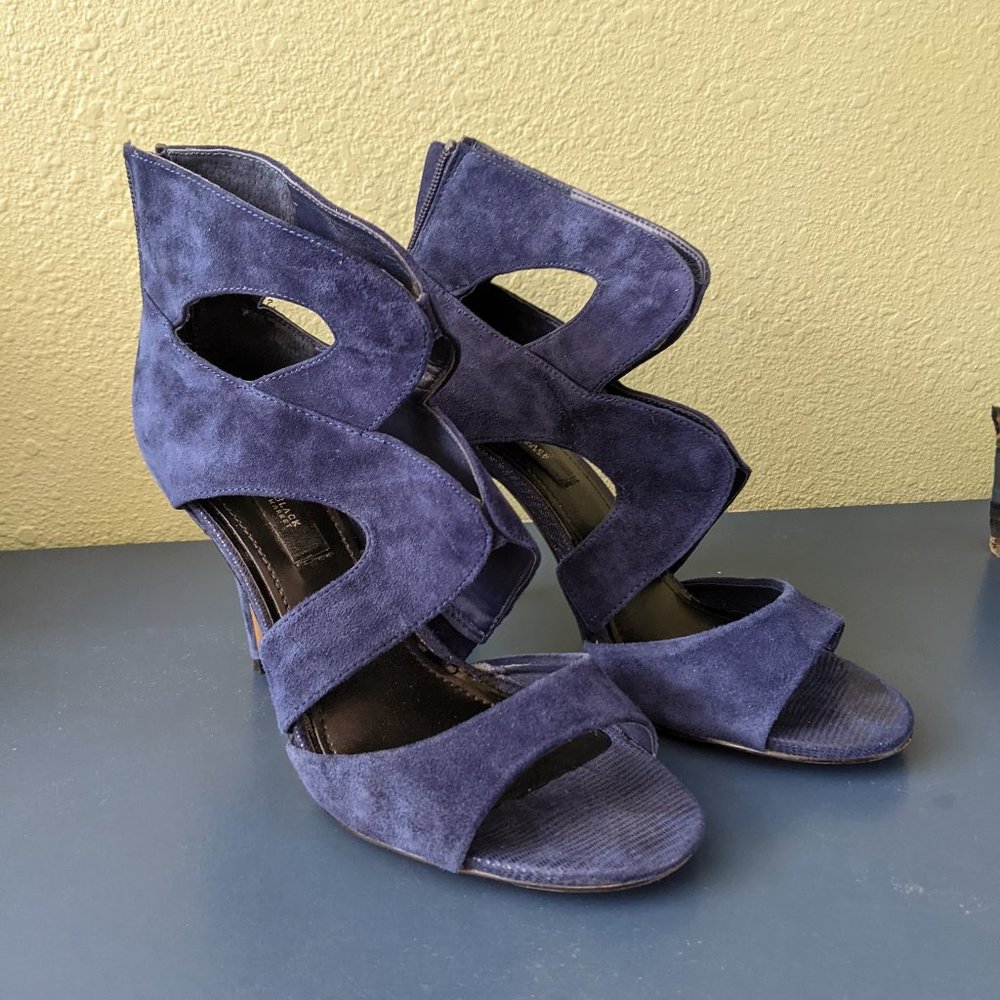 White House Black Market Blue Suede Pump (8.5)